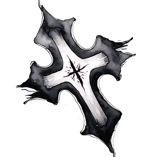 Watercolor Cross