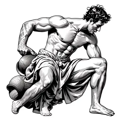 Greek Athlete Posing