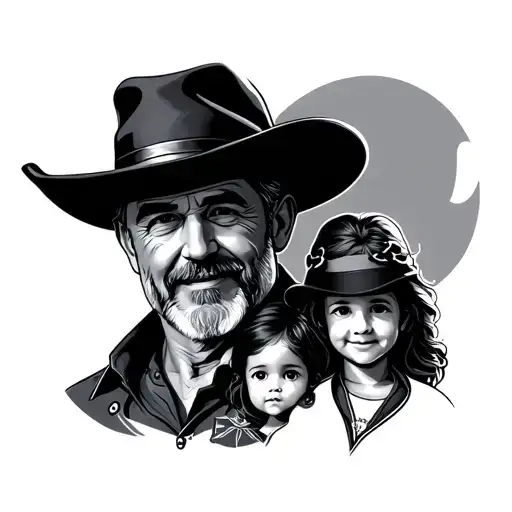 Family Tattoo With Dad As The Rock