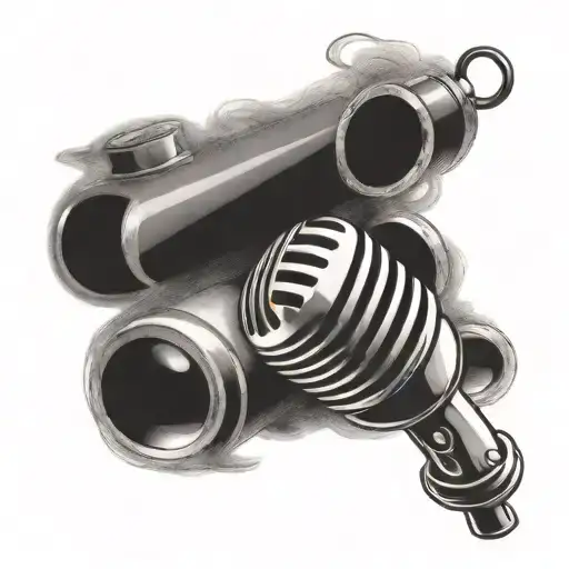 Vintage Microphone Nothing Surrounding It