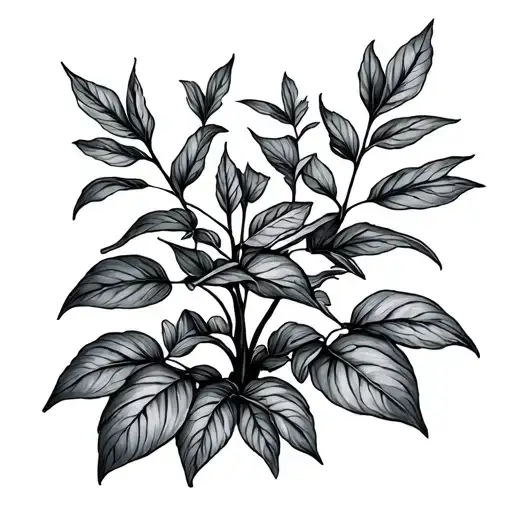 Plant Growing With Small Leaves Growing