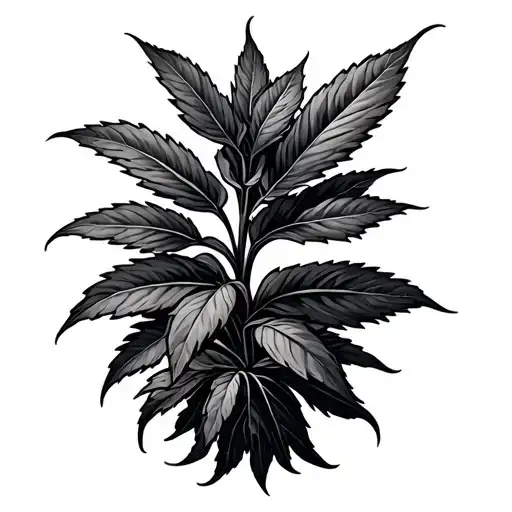 Small Plant With 10 Leaves And Very Upwards