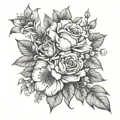 Bouquet Flower Of December And June Birth Flower