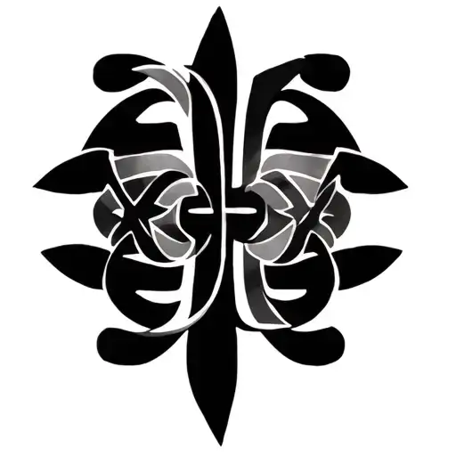 A Bicep Tattoo Of The Adinkra Symbols