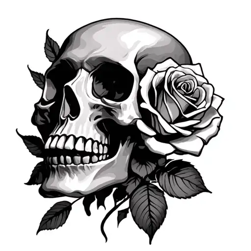 Skull And Rose