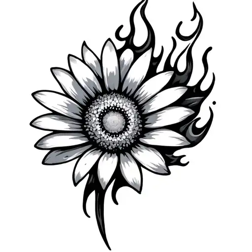 Runes Daisy Fire Flames