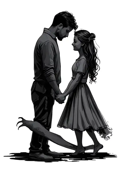 Father And Daughter Holding Hands