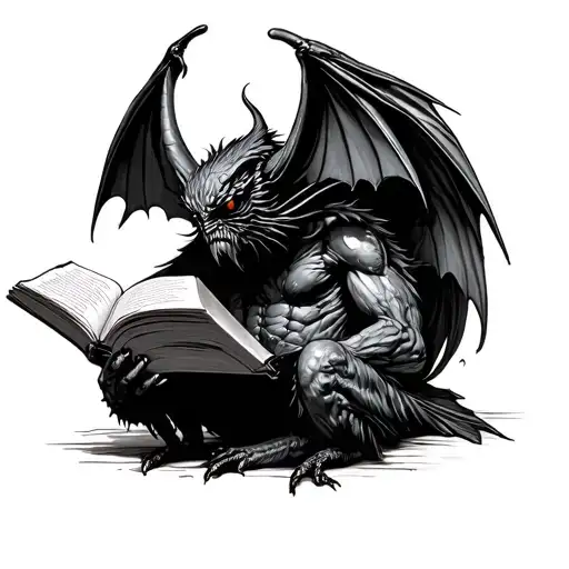 Mothman Reading A Book