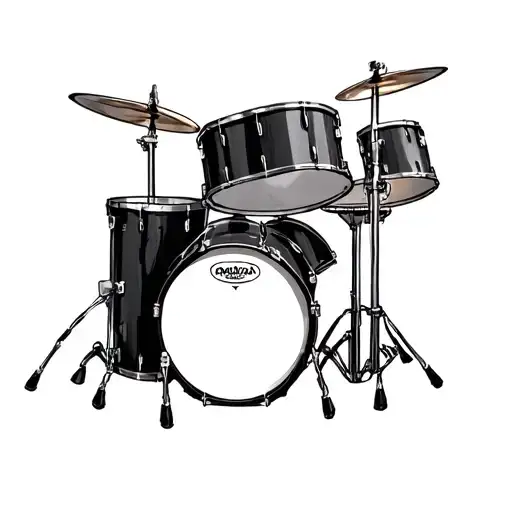 Aerial View Of A Drumset