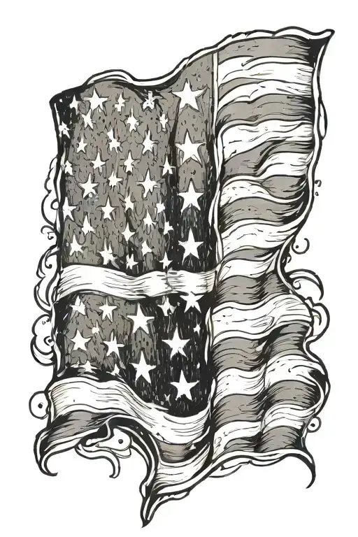 Distressed American Flag