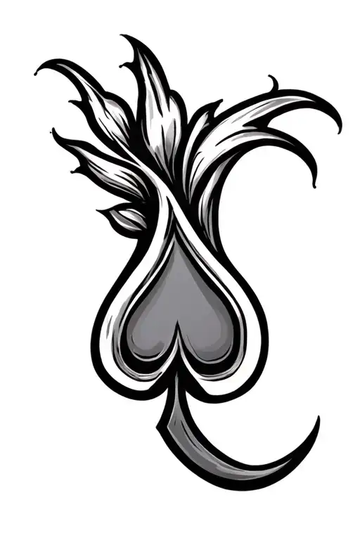 Skinny Elongated Spade Symbol