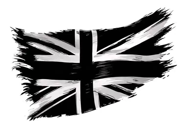 Black Union Jack Flag