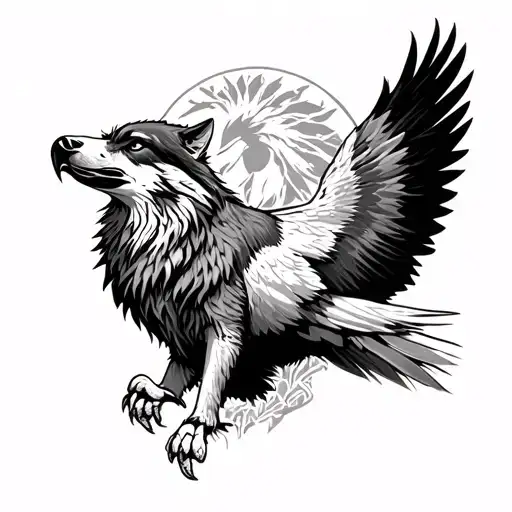Wolf And Eagle
