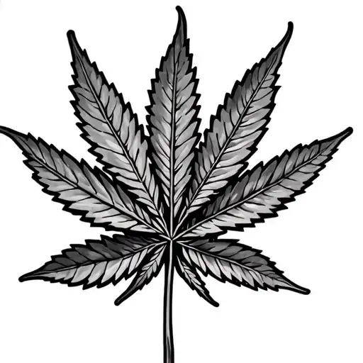 A Marijuana Leaf