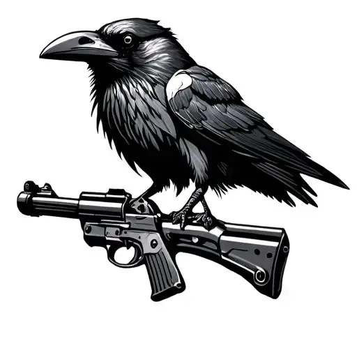Raven With A Machine Gun