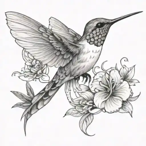 Humming Bird And Butterfly