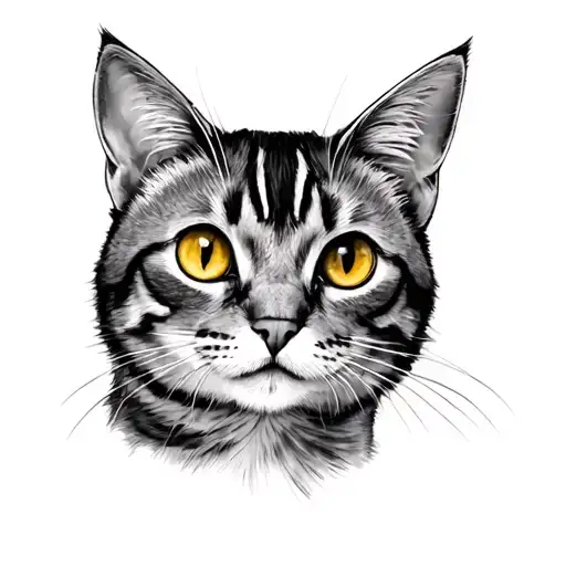 Tabby Cat With One Brown Eye One Yellow Eye