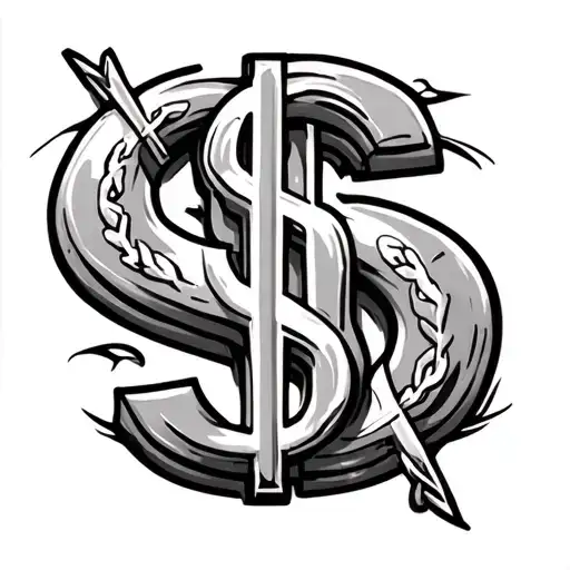 Dollar Sign Tattoo Design Inspired