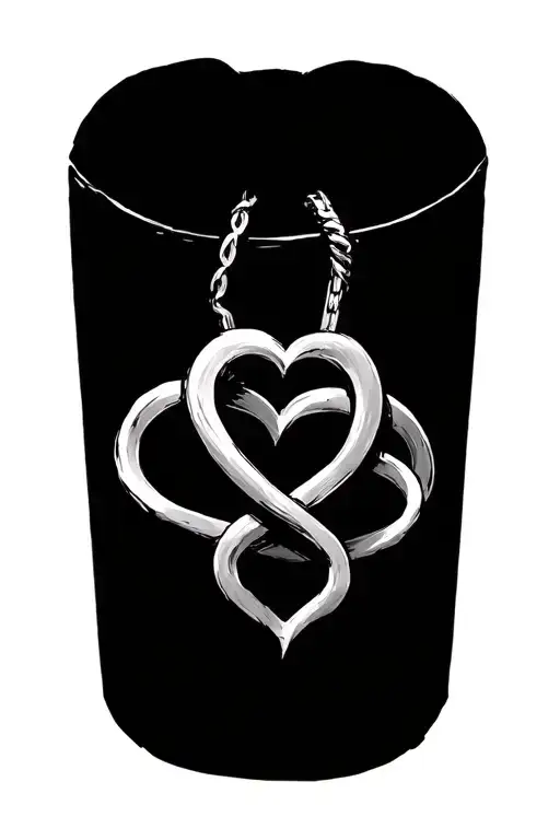 Alessia Heart Shaped Lock Infinity Sign Intertwined