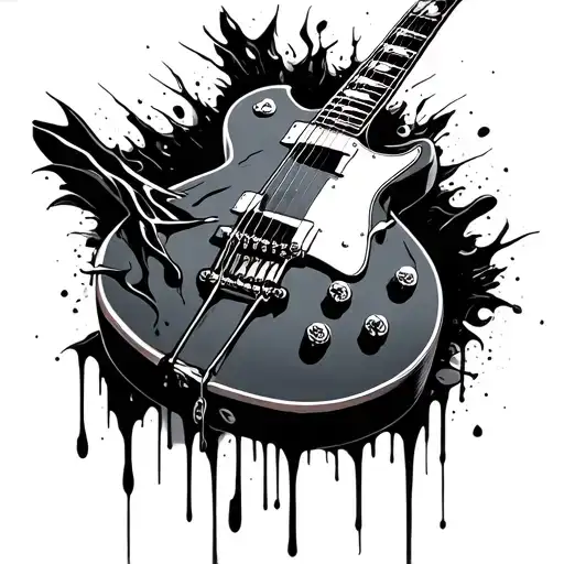 Bleeding Cross Onto A Guitar