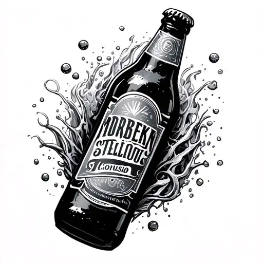 Beer Bottle Floating