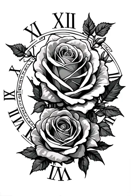 Roses And Roman Numerals