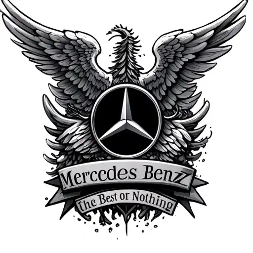 Mercedes Benz Logo With Wings Spread The Best Or Nothing