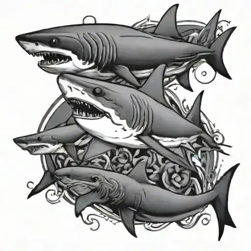 Shark Matching Tattoos Inspired