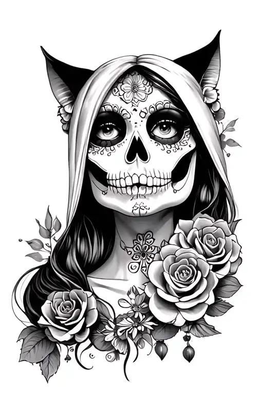 Catrina Girl Wich Face