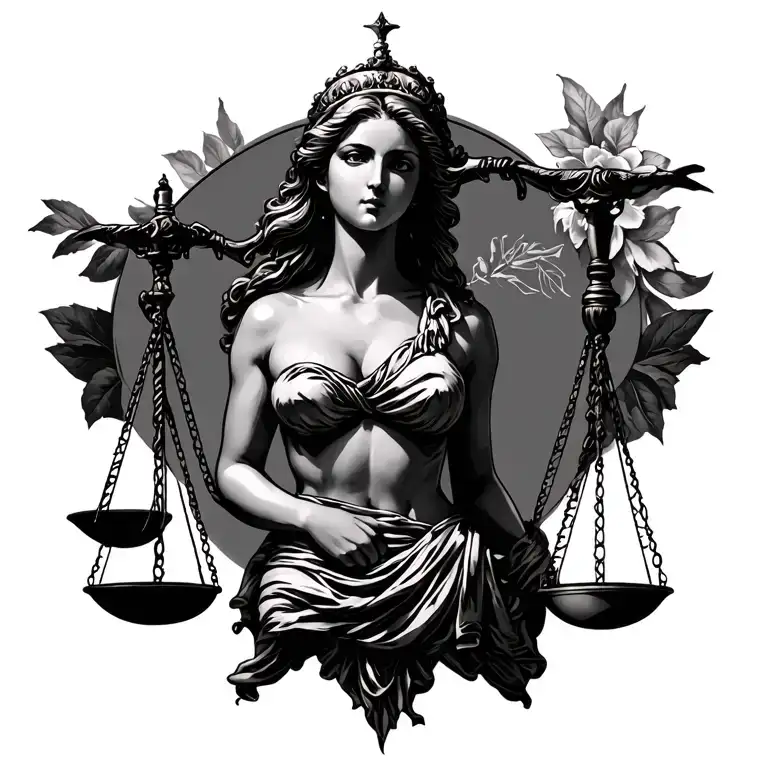 Topless Lady Justice