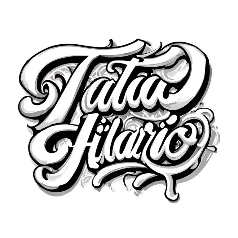 Tata Hilario In Cursive Letters