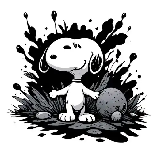 A Small Snoopy Surrounded By Something Else