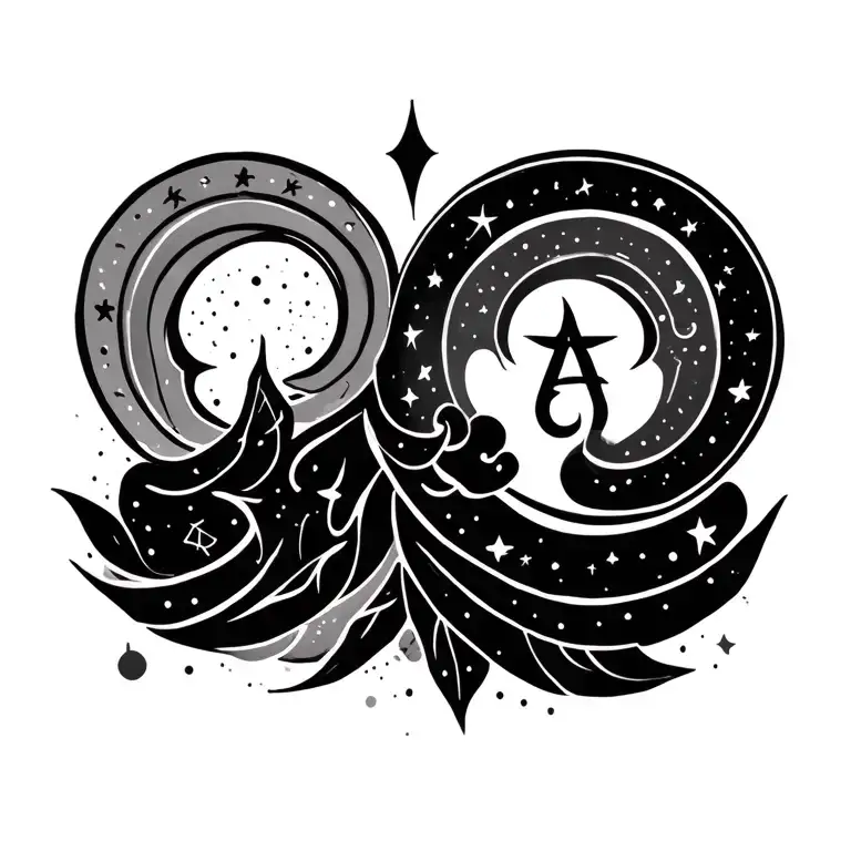 Tata Hilario In Cursive The Astrological Sign