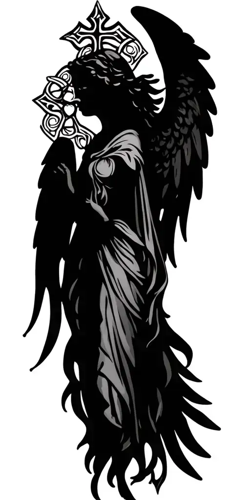 Celtic Tree Of Life Angel Dates Cross Surrounded