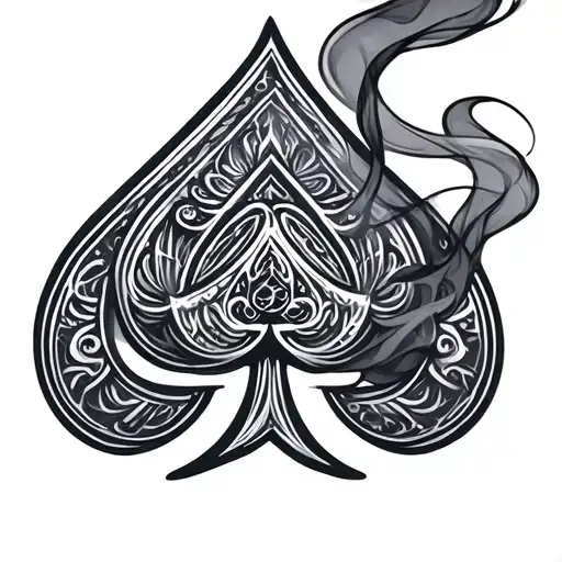 Spade Cards Dice Smoke
