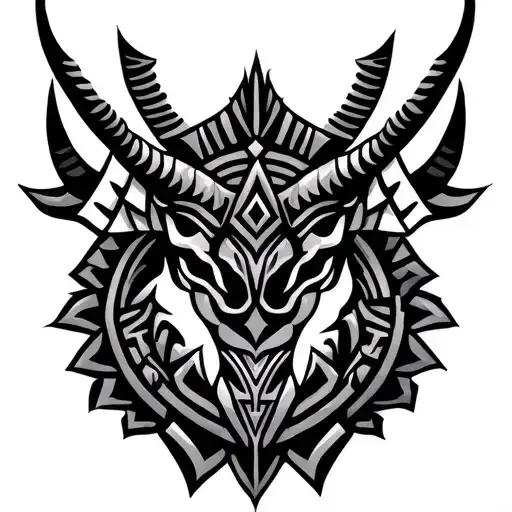 Aztec Pattern With Zodiac Signs Cancer Zodiac And Capricorn Zodiac