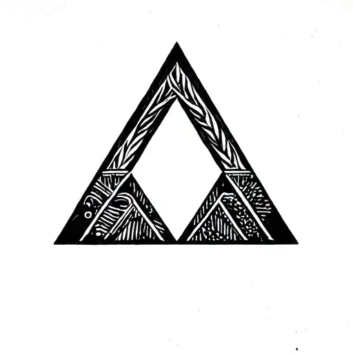 Triangle Inside Traingale Tattoo Minimal Morrocan
