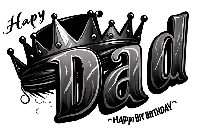 Dad Birthday With Crown Made
