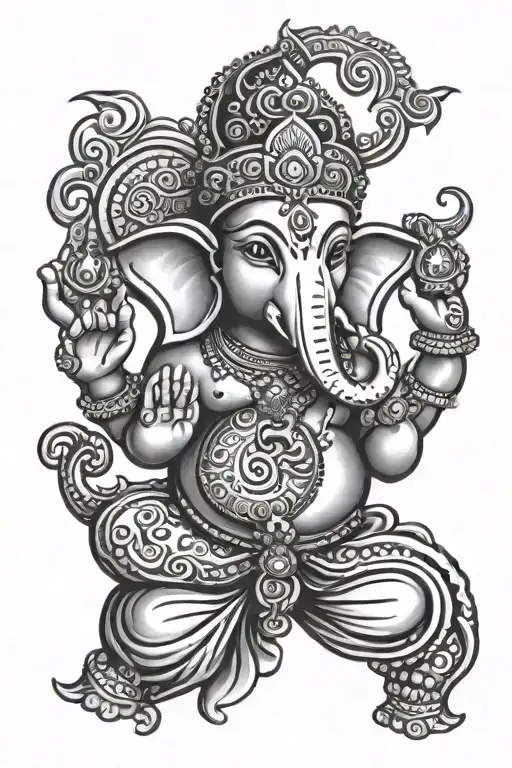 Om With Ganesh Head