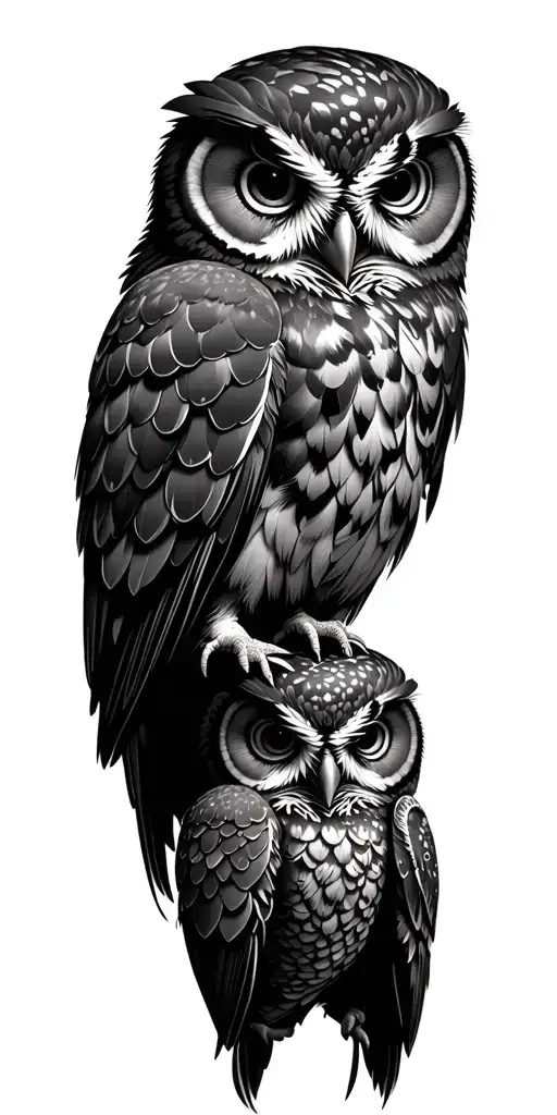 Five Steampunk Owls Family