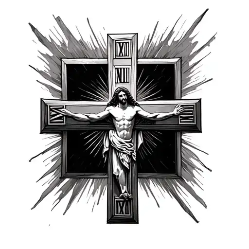 Roman Numerals As A Jesus Cross