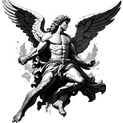Saint Michael Archangel Fighting