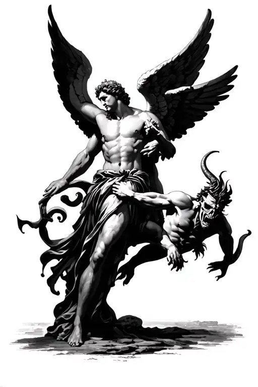 St Michael The Archangel Defeating Satan