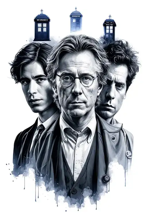 Doctor Who Collage Featuring The Shows Most Import Characters