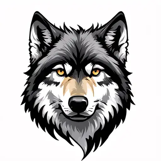 Wolf Head Staring