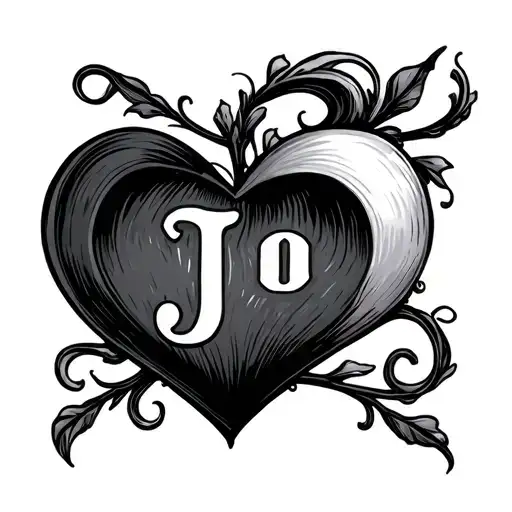 Heart Name Jo