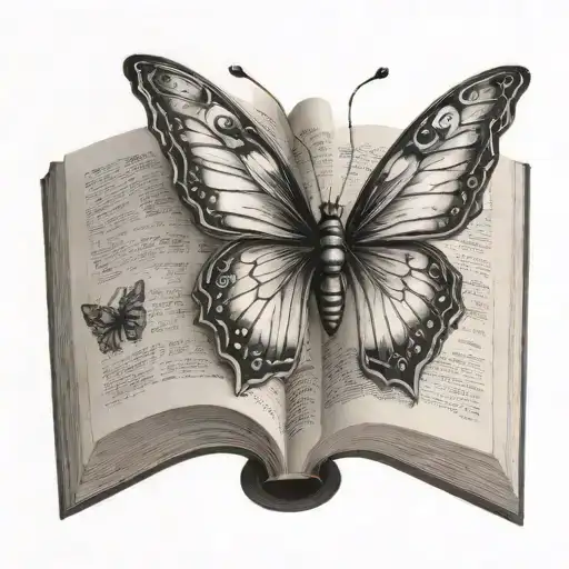 Book Shaped Like A Butterfly With Blank Pages As Wings