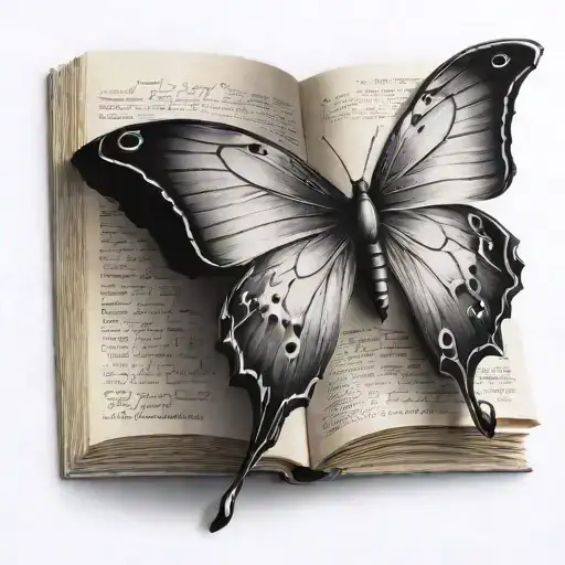 Book Shaped Like A Butterfly With Blank Pages As Wings