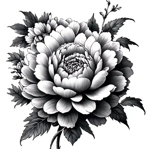 Chrysanthemum And Peony