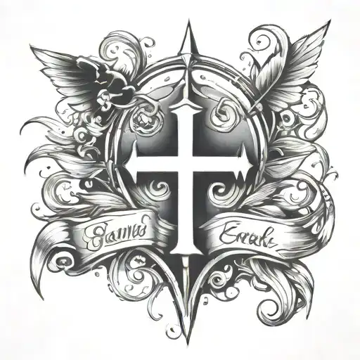 Black Text Christian & Crystal